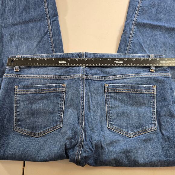 New York & Company Jeans Women's 18 Blue Distressed Low Rise*** Slim Slouch Leg - Picture 16 of 16